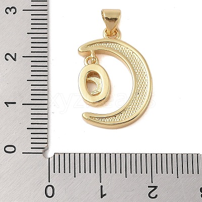 Brass Micro Pave Clear Cubic Zirconia Pendants KK-I712-49G-01-1