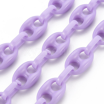 Handmade Opaque Acrylic Coffee Bean Chains CHAC-ZX0001-01E-1