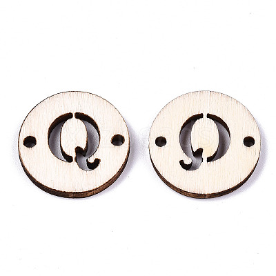 Unfinished Natural Poplar Wood Links Connectors WOOD-S045-140A-01Q-1