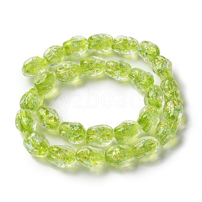 Handmade Foil Lampwork Beads Strands FOIL-Z001-06F-1