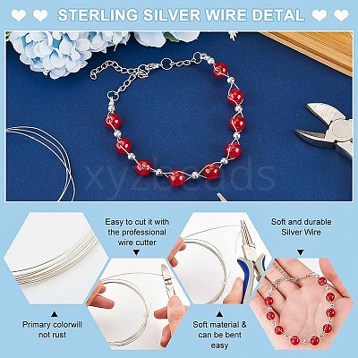 1Pc 999 Fine Silver Wire STER-BC0001-66A-1