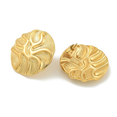 Ion Plating(IP) 304 Stainless Steel Stud Earrings EJEW-G400-27G-1