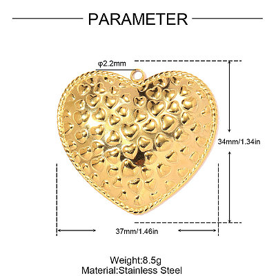 304 Stainless Steel Pendants STAS-OY011-67G-1