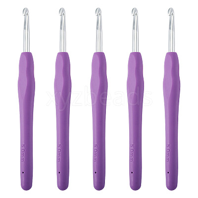 TPR Handle Aluminum Crochet Hook Needles TOOL-TA0001-13A-1