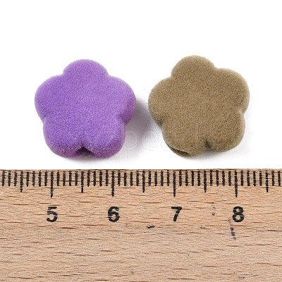 Flocking Opaque Acrylic Beads OACR-G055-02A-1