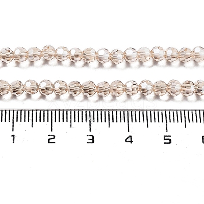 Electroplate Transparent Glass Beads Strands EGLA-A035-T4mm-A22-1