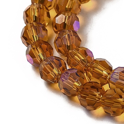 Electroplate Transparent Glass Beads Strands EGLA-A035-T4mm-L04-1