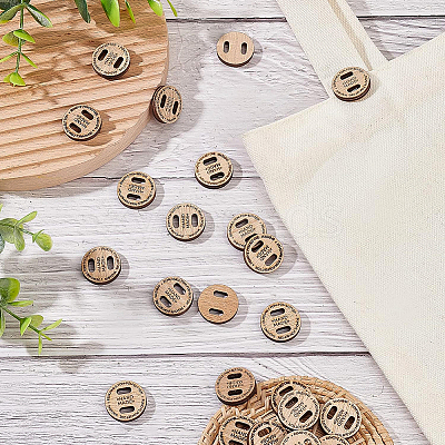 Undyed Wood Connectors Charms WOOD-BC0001-05-1