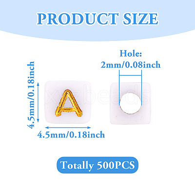 Opaque Acrylic Beads MACR-TAG0001-07A-1