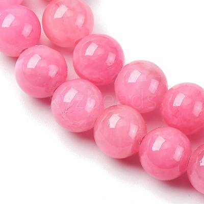 Natural Mashan Jade Round Beads Strands G-D263-8mm-XS30-1