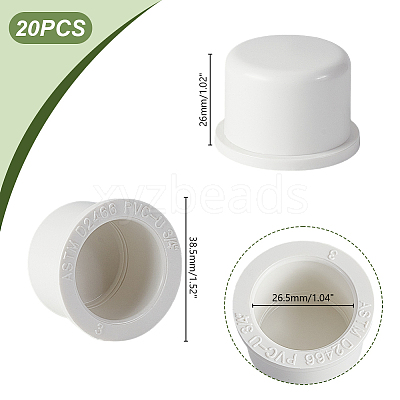 Plastic Pipe End Cap Plug FIND-WH0148-224B-1