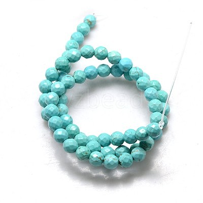 Natural Howlite Round Beads Strands TURQ-L017-6mm-01B-1