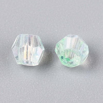 Transparent Spray Painted Glass Beads EGLA-N018-4mm-04-1