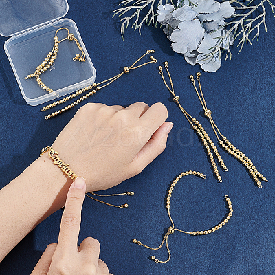 6Pcs Brass Chain Link Bracelet Making TWIR-UN0001-63-1