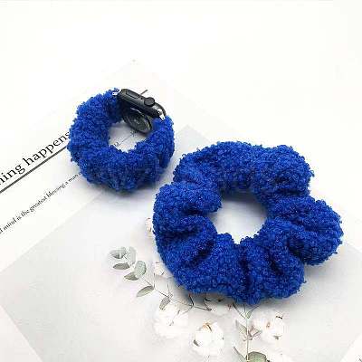 Plush Hairband and Watch Band For iWatch Series 7 Winter limit Smart Watches Size 38mm/41mm/40mm COHT-PW0001-07A-08-1