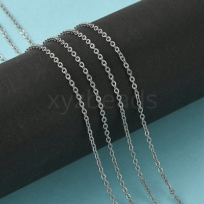 Tarnish Resistant 304 Stainless Steel Cable Chains CHS-H001-2mm-15P-1
