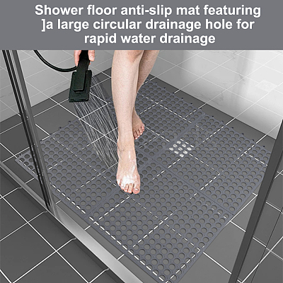 24Pcs Square PVC Plastic Anti-slip Mat for Shower Room AJEW-WA0001-88-1