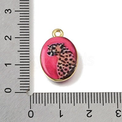 Printed Brass Pendants KK-CBAE379-02G-G-1
