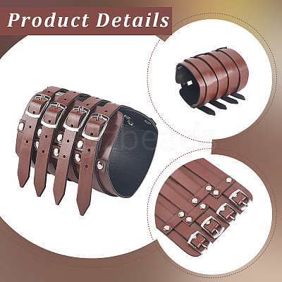 1Pc Viking PU Leather Cord Bracelets BJEW-CL0001-46A-1