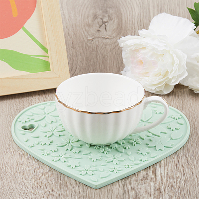 2Pcs 2 Colors Silicone Hot Mats for Hot Dishes AJEW-GF0008-29A-1
