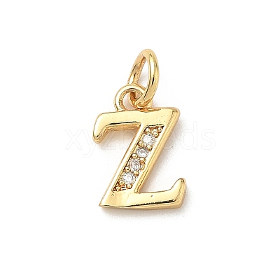 Brass Micro Pave Cubic Zirconia Charms KK-I382-03G-Z-1