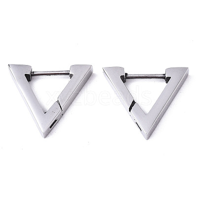 Non-Tarnish 304 Stainless Steel Huggie Hoop Earrings LS-STAS-R115-20P-1