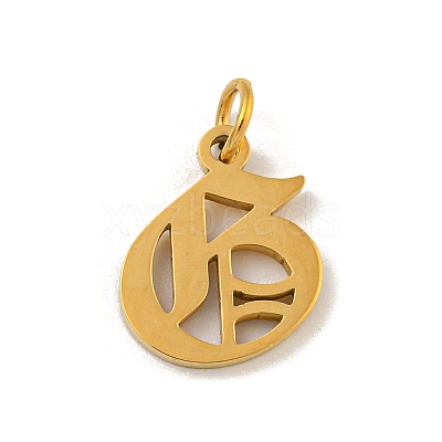 Ion Plating(IP) 304 Stainless Steel Charms STAS-I010-01G-G-1
