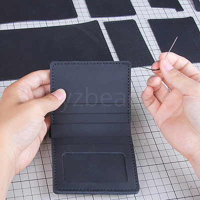 DIY Leather Men's Wallet Making Kits DIY-WH0349-228B-1
