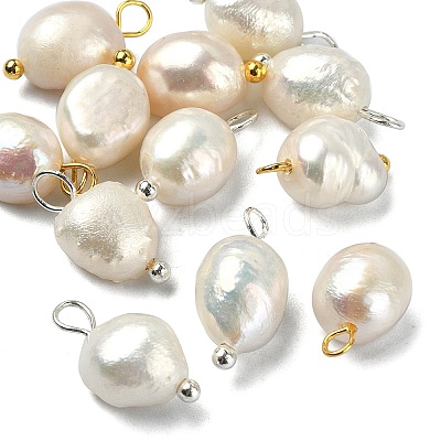 12Pcs 2 Colors Natural Pearl Potato Charms FIND-YW0004-33-1