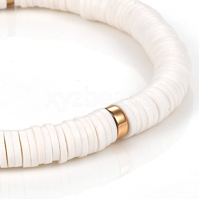 Handmade Polymer Clay Heishi Beads Stretch Bracelets BJEW-JB05303-01-1