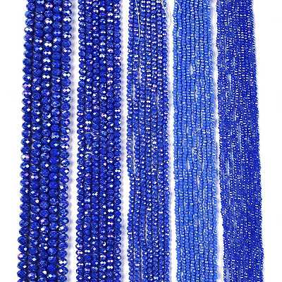 Electroplate Glass Beads Strands X-EGLA-A044-P6mm-B32-1