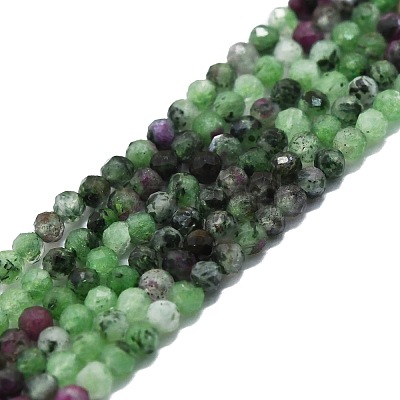 Natural Ruby in Zoisite Beads Strands G-P457-A01-29-1