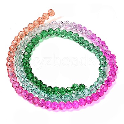 Transparent Painted Glass Beads Strands DGLA-A034-T4mm-A03-1