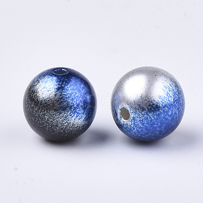 Rainbow ABS Plastic Imitation Pearl Beads X-OACR-Q174-4mm-11-1