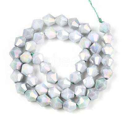 Anti-Tarnish Electroplate Glass Beads Strands GLAA-T025-8mm-12B-1
