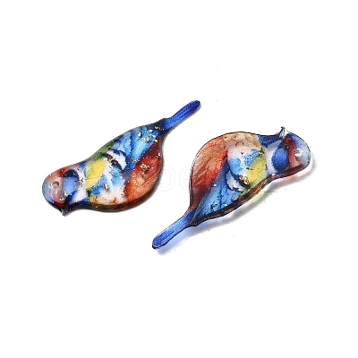 2Pcs Transparent Epoxy Resin Pendants RESI-A044-03B-1