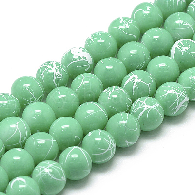 Drawbench Glass Beads Strands DGLA-S115-4mm-L23-1