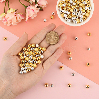 600Pcs 2 Colors CCB Plastic Beads CCB-PA0001-04D-1
