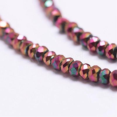 Electroplate Glass Beads Strands EGLA-K010-FP03-1