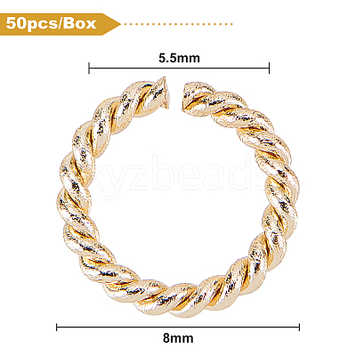 Long-Lasting Plated Brass Open Jump Rings KK-BC0001-15B-1