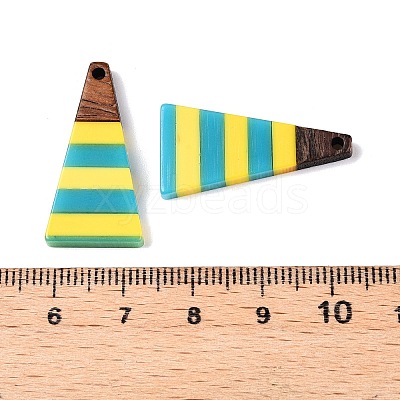 Epoxy Resin & Walnut Wood Pendants RESI-N039-121L-1