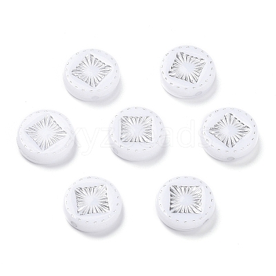 Opaque Acrylic Beads X-OACR-G016-07F-1