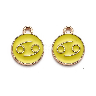 Alloy Enamel Pendants ENAM-S124-01B-14D-1