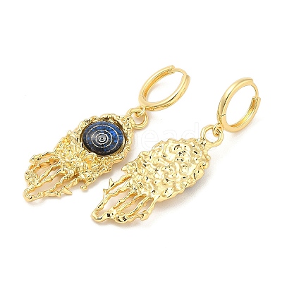 Rack Plating Brass Dangle Earrings for Women EJEW-M260-24G-1