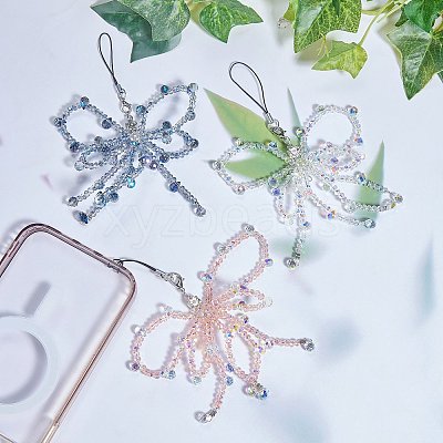 1Pc Glass Mobile Straps HJEW-SZ0001-59A-1
