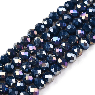 Electroplate Glass Beads Strands EGLA-A044-P3mm-B16-1