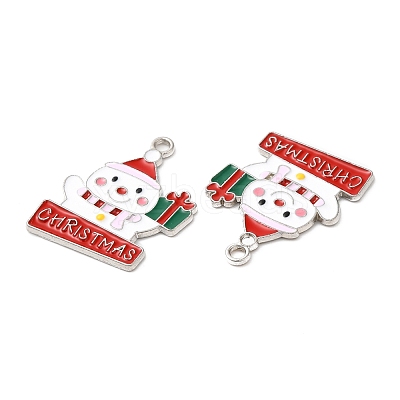 Christmas Alloy Enamel Pendants ENAM-D050-13A-02P-1