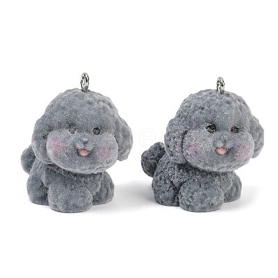 Flocky Resin Pendants FIND-A052-07L-1