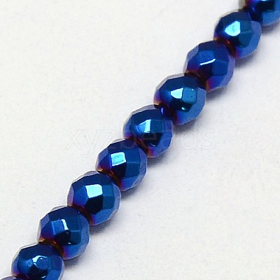 Electroplate Non-magnetic Synthetic Hematite Beads Strands G-J169B-2mm-03-1