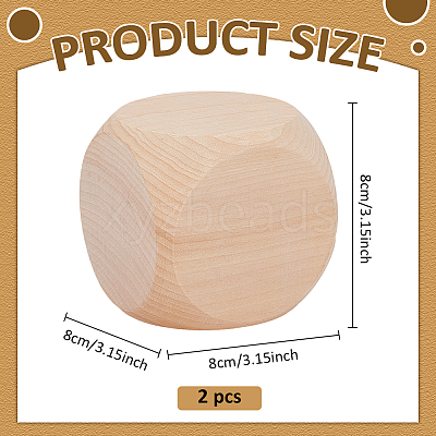 Schima Wood Blank Dice WOOD-WH0124-154D-1